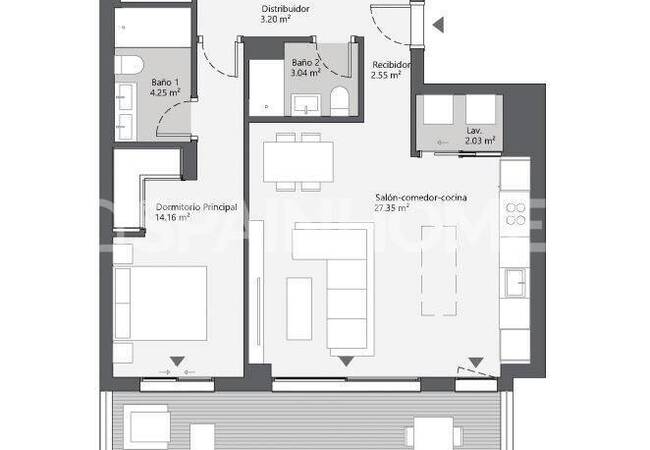 2 and 3-bedroom Flats in a Complex with Pool in Málaga 17