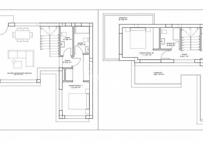 Polop Valencia'da Modern Tasarımlı Aydınlık Villalar