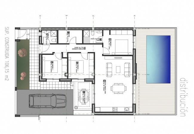 Single Storey Villa with Private Pool in Los Montesinos 43