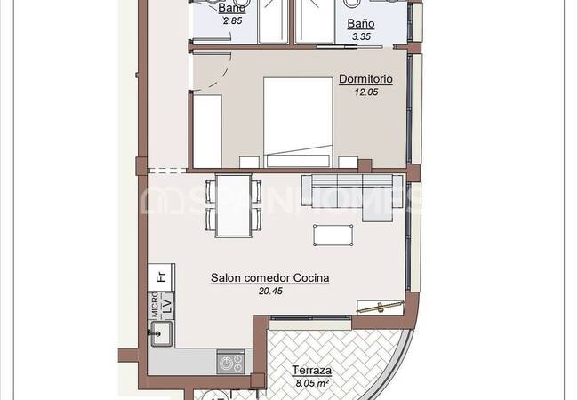 Alicante Torrevieja'da Havuzlu Site İçinde Modern Daireler 41