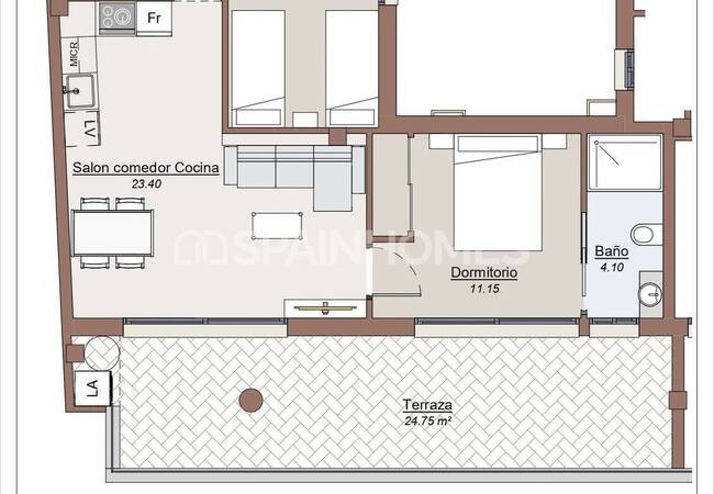 Alicante Torrevieja'da Havuzlu Site İçinde Modern Daireler 42
