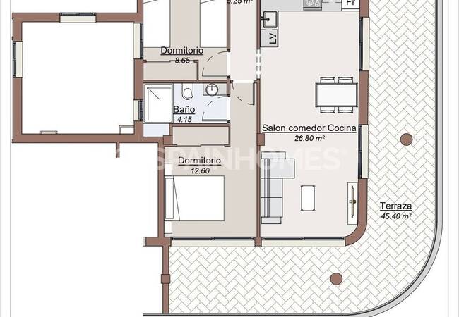 Alicante Torrevieja'da Havuzlu Site İçinde Modern Daireler 43