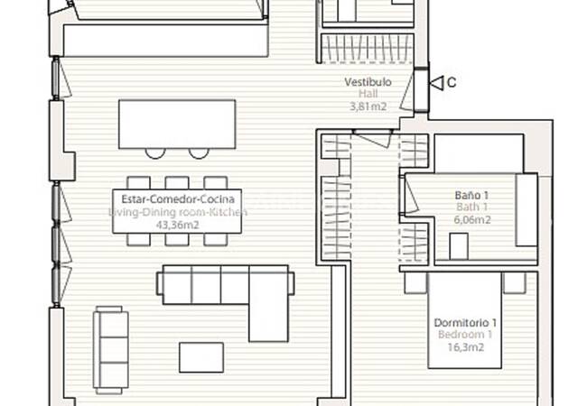 La Vila Joiosa'da Havuzlu Sitede Deniz Manzaralı Daireler 22