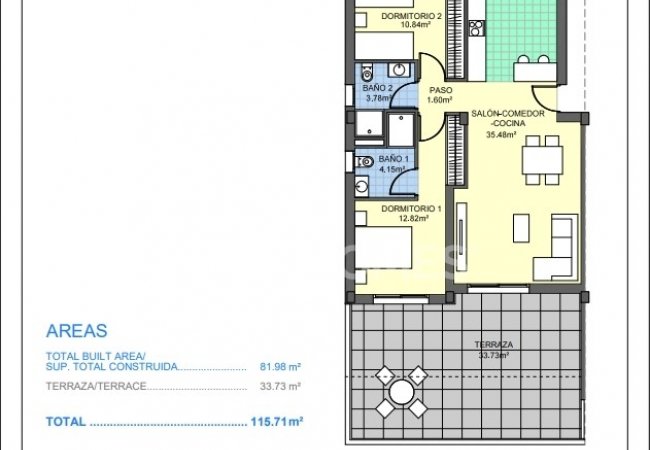New Real Estate with Extensive Communal Areas in Villamartin 19