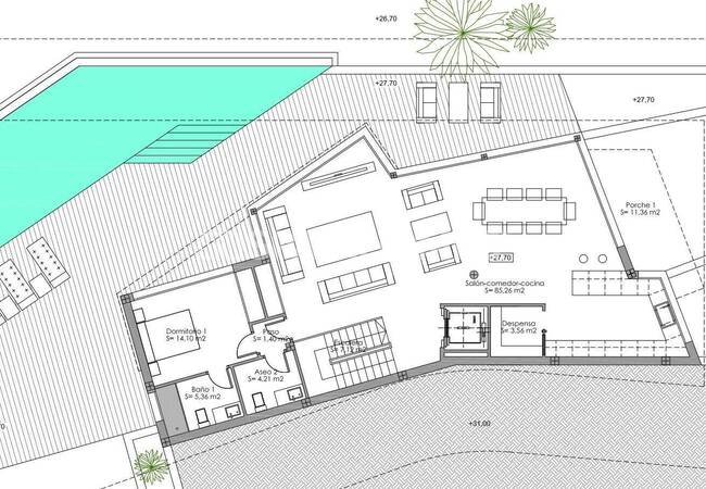 Calpe, İspanya'da Satılık Deniz Manzaralı Villa 19