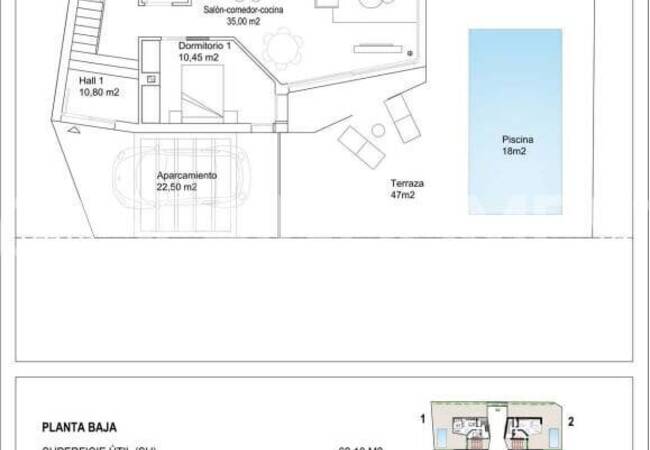 Villas with Private Pool and Parking in La Florida, Costa Blanca 44