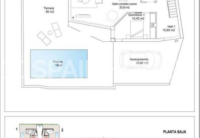 Villas with Private Pool and Parking in La Florida, Costa Blanca 48