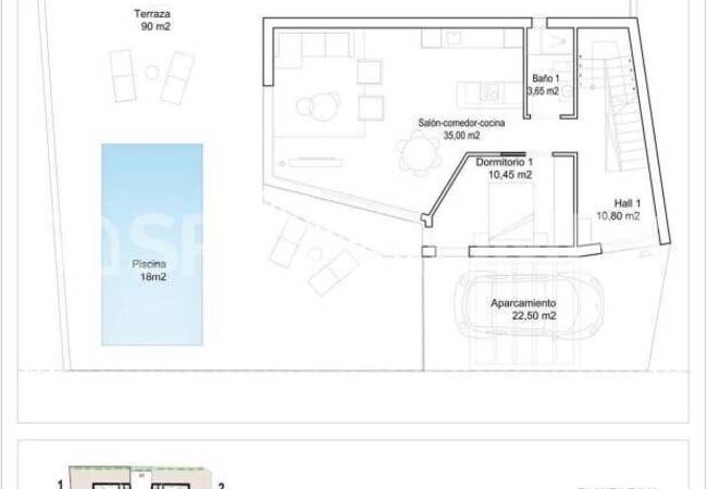 Villas with Private Pool and Parking in La Florida, Costa Blanca 16