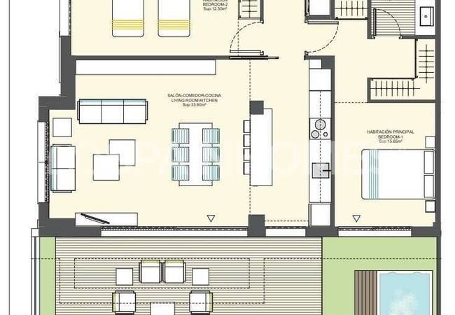 Finestrat'ta Plaja ve Benidorm Şehrine Yakın Şık Daireler 18