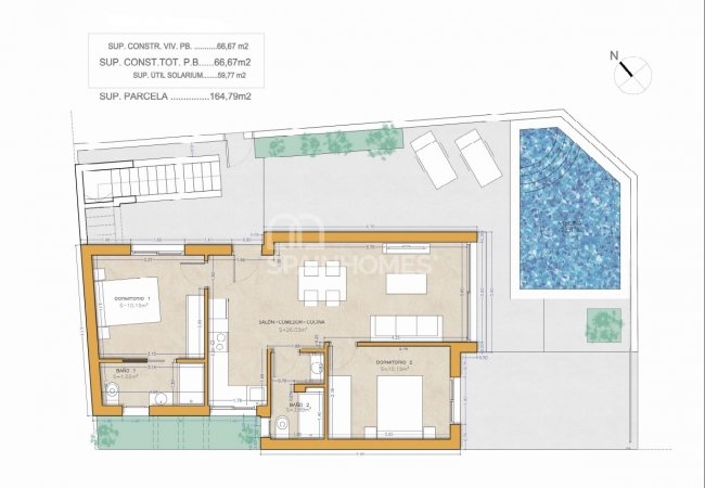 Single Storey Bungalow with Solarium in Pilar De La Horadada 12