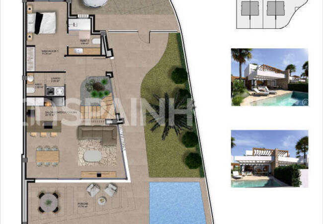 Eleganta Hus Till Salu I Monforte Del Cid Med Privata Pooler 16