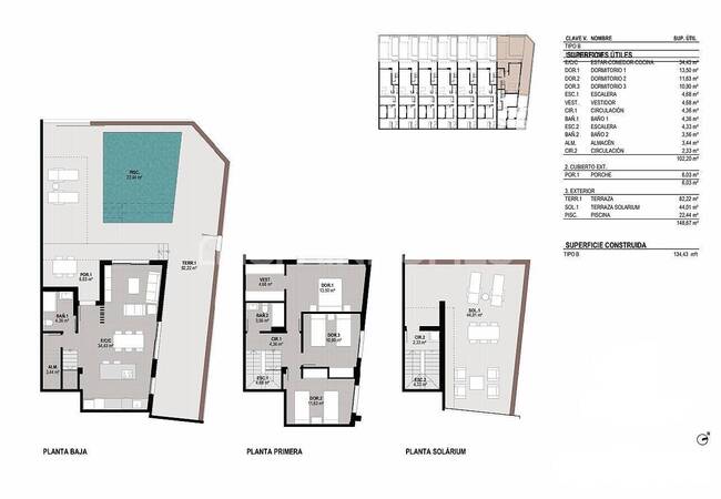 Pilar De La Horadada'da Özel Havuzlu Geniş Yarı Müstakil Ev 19