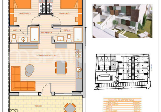 Immeuble De 2 Chambres À Coucher Avec Piscine À Pilar De La Horadada 22