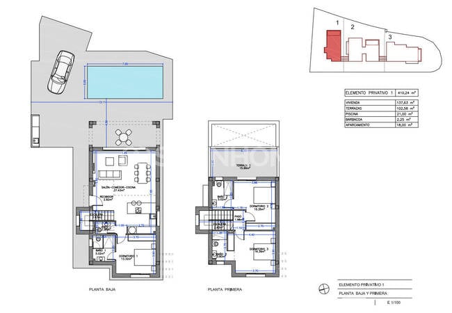 Дома с 3 спальнями и частным бассейном в Монте Зения Ориуэла 29