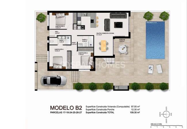 Detached Properties with 3 Bedrooms in Ciudad Quesada 49