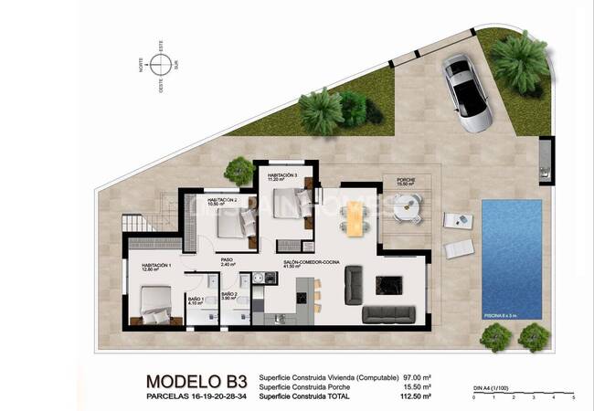 Detached Properties with 3 Bedrooms in Ciudad Quesada 42