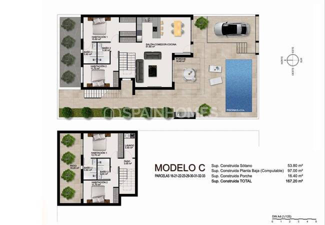 Detached Properties with 3 Bedrooms in Ciudad Quesada 50