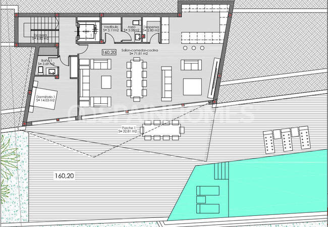 فيلا منفصلة مع مسبح وإطلالات في بينيسا أليكانتي 13