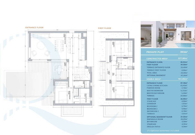 منازل حديثة مع مسابح خاصة في ألفاز ديل بي 39