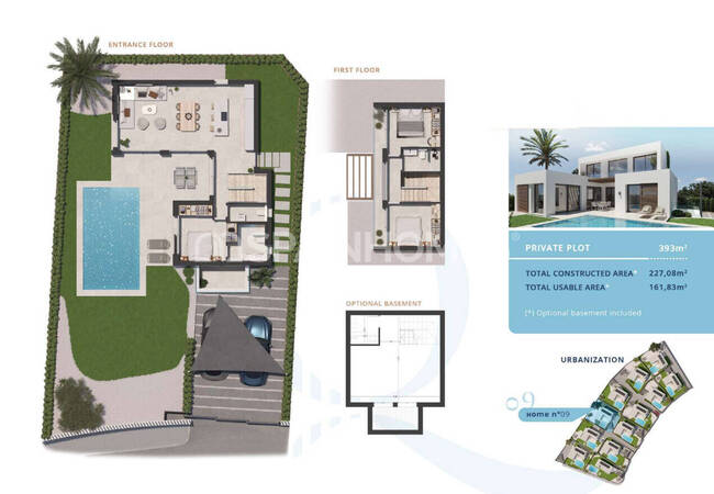 منازل حديثة مع مسابح خاصة في ألفاز ديل بي 38
