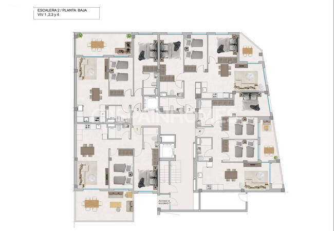 2 and 3-bedroom Real Estate in a Complex in Santa Pola Alicante 12