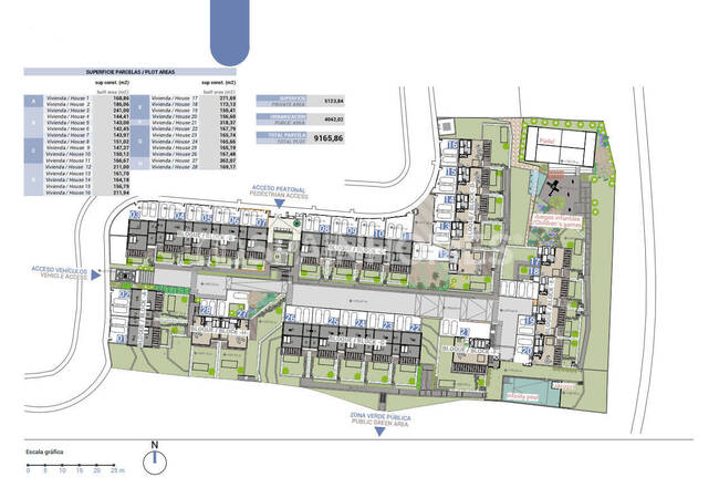 Alicante La Nucia'da Havuzlu Sitede Şık Yarı Müstakil Villalar 19