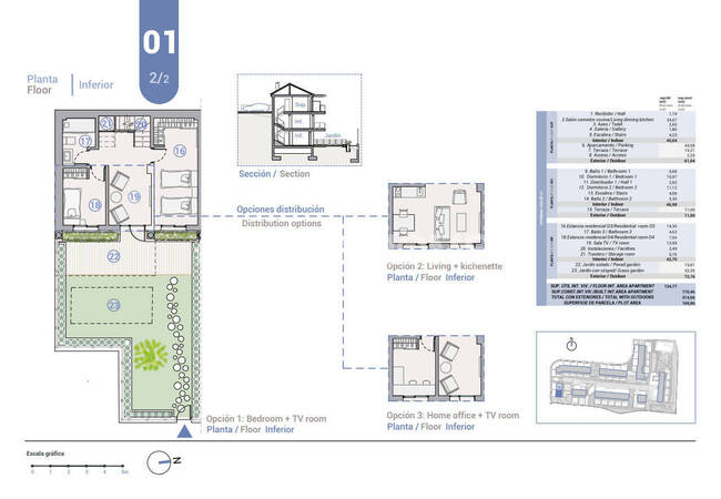 Alicante La Nucia'da Havuzlu Sitede Şık Yarı Müstakil Villalar 20