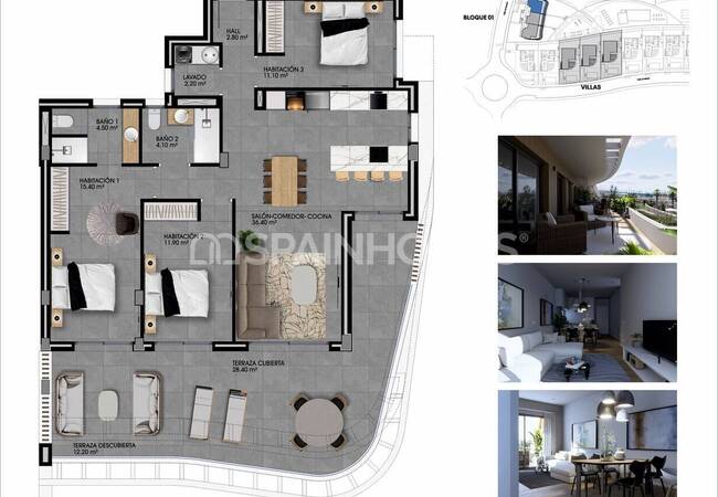 2 and 3-bedroom Golf Flats in a Complex with Pool in Finestrat 28