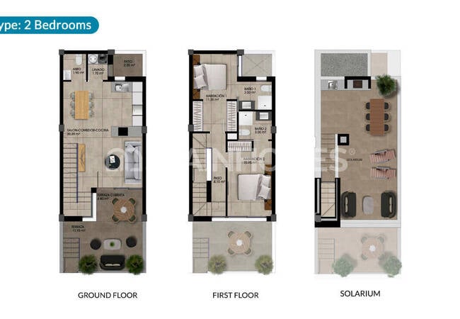 Chic Townhouses with Solariums in Dolores Alicante 13