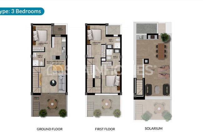 Chic Townhouses with Solariums in Dolores Alicante 12