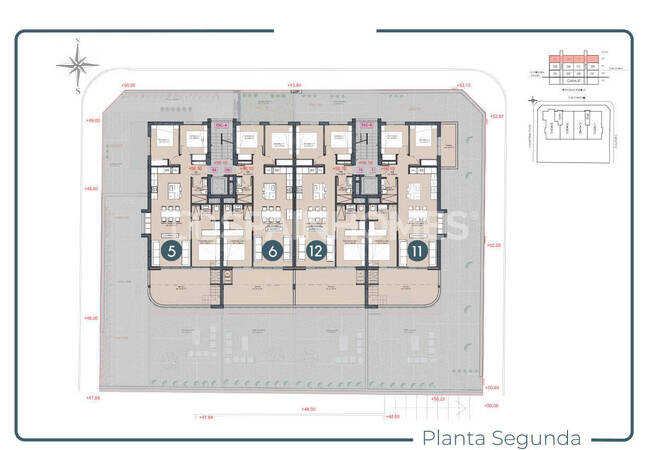 شقق واسعة مع مسبح على السطح في بنيوفار 17