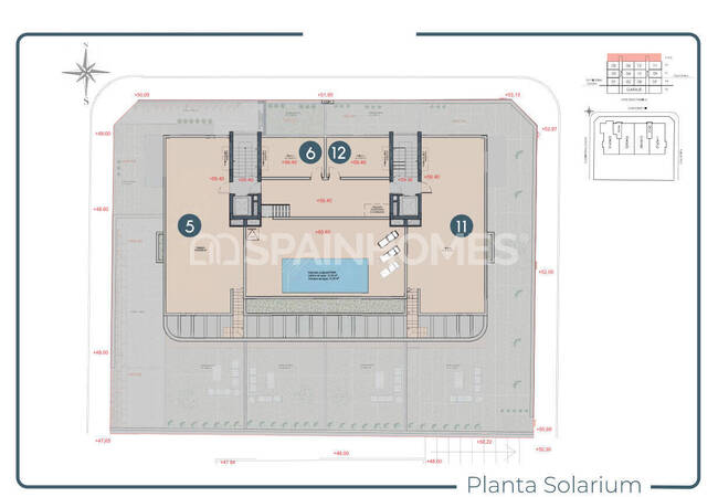 شقق واسعة مع مسبح على السطح في بنيوفار 18