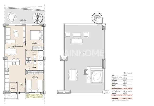 La Nucia Alicante'de Deniz ve Dağ Manzaralı Şık Daireler 24