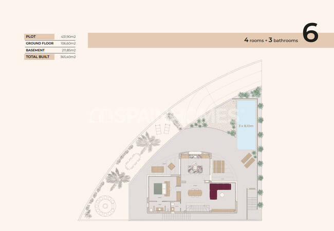 Moderna 3-sovrum Hus Med Pool I Algorfa 34
