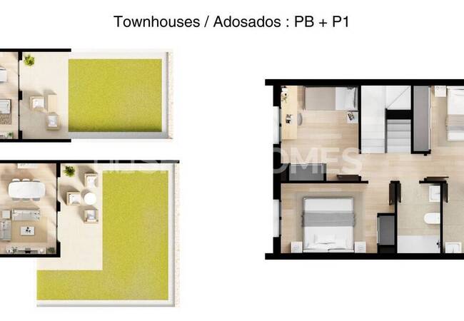 Finestrat'ta Havuzlu Sitede Yarı Müstakil Evler 15