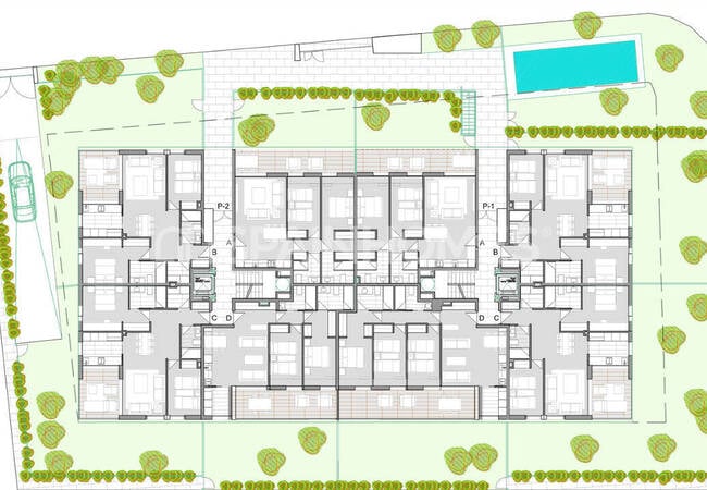 Квартиры с 2 и 3 спальнями и общим бассейном в Хавее 12