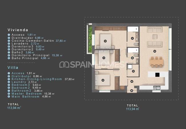 Villas with Pools Close to the Beach in Villamartín Orihuela 13