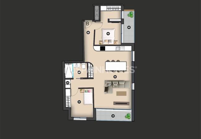 Квартиры в комплексе в 700 м от пляжа в Торревьехе 13