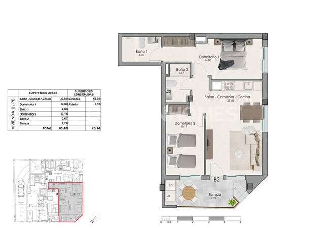 Alicante Santa Pola'da Ortak Havuzlu Sitede 2+1 Daireler 8