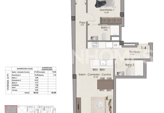 Alicante Santa Pola'da Ortak Havuzlu Sitede 2+1 Daireler 13