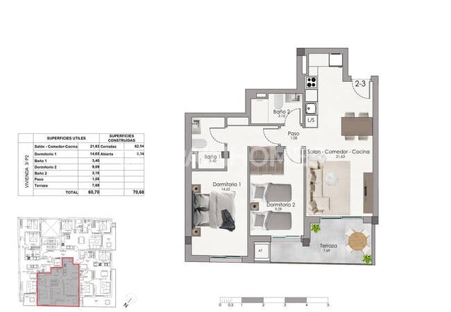 Alicante Santa Pola'da Ortak Havuzlu Sitede 2+1 Daireler 16