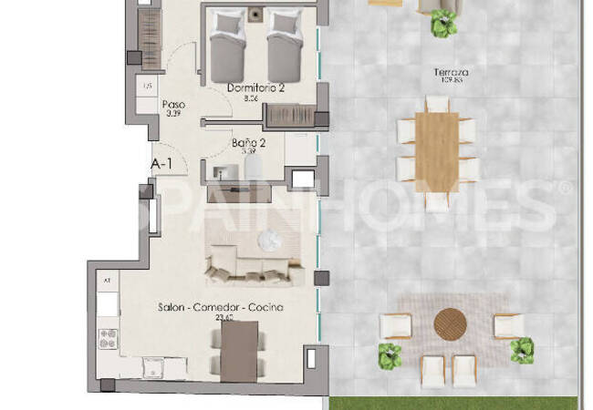 Alicante Santa Pola'da Ortak Havuzlu Sitede 2+1 Daireler 22