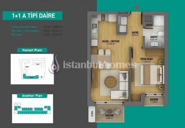 Smart Apartments in Istanbul with Variety of Facilities 44