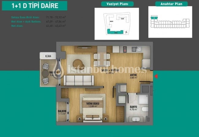 Smart Apartments in Istanbul with Variety of Facilities 47