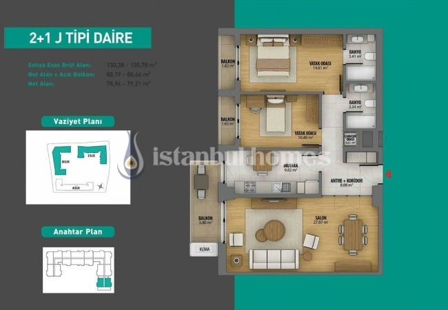 Smart Apartments in Istanbul with Variety of Facilities 57