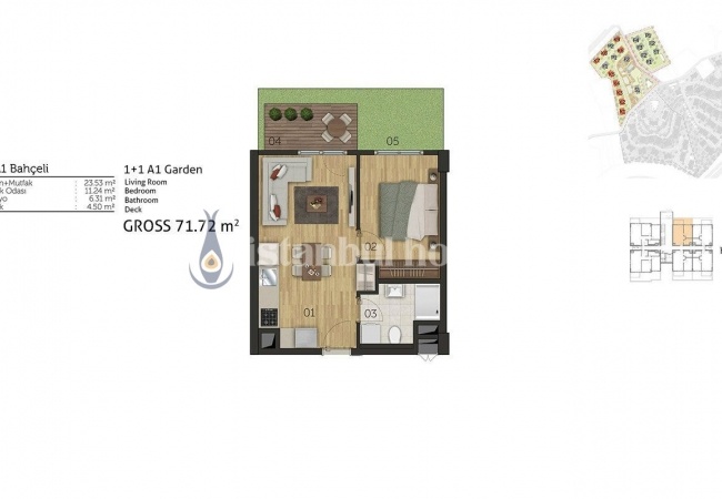 低层建筑群中的优质 Cekmekoy 公寓 4