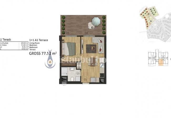 低层建筑群中的优质 Cekmekoy 公寓 5