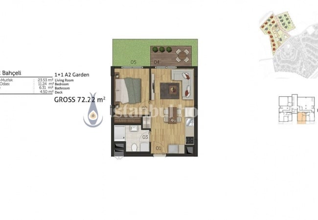 低层建筑群中的优质 Cekmekoy 公寓 6