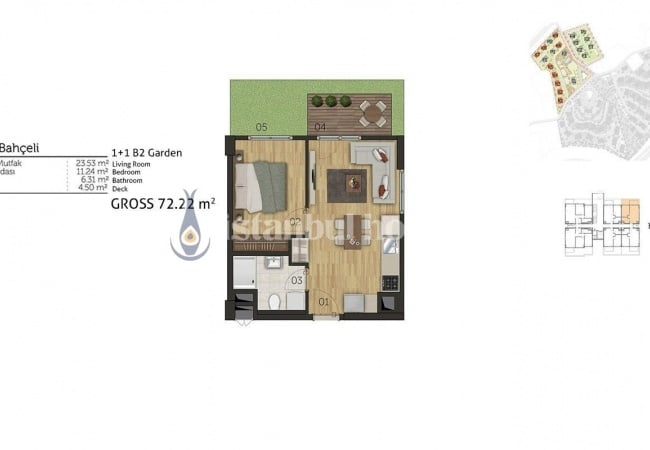 低层建筑群中的优质 Cekmekoy 公寓 7