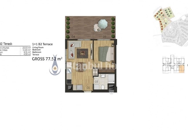 低层建筑群中的优质 Cekmekoy 公寓 8